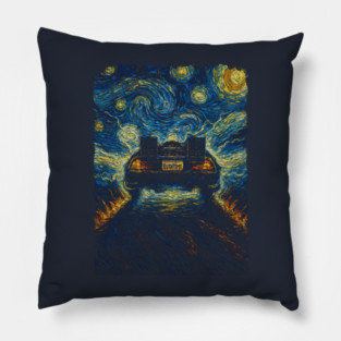 back to the starry night Pillow