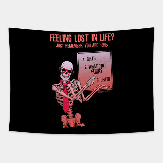 You Are Not Alone Tapestry by Tommy Devoid