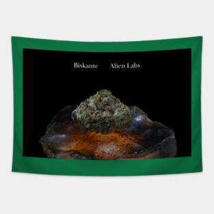 Biskante on Rock - Weed Design Tapestry