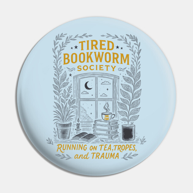 Tired bookworm moms, bookish club Trendy reader literary girl, book  lover coquette funny read gifts and merch cute goose Pin