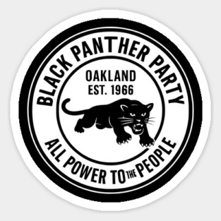 The Black Panther Party 1966 Oakland California - Black Wht Magnet