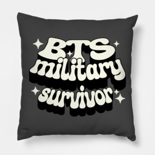 BTS bangtan military survivor typography army Morcaworks Pillow