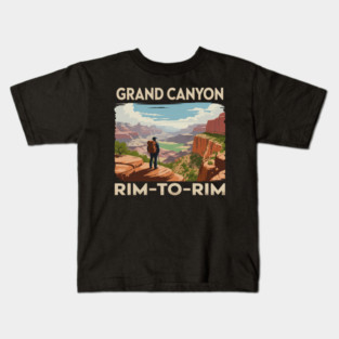 South Rim To North Rim Grand Canyon Hiking Trip 2025 Kids T-Shirt
