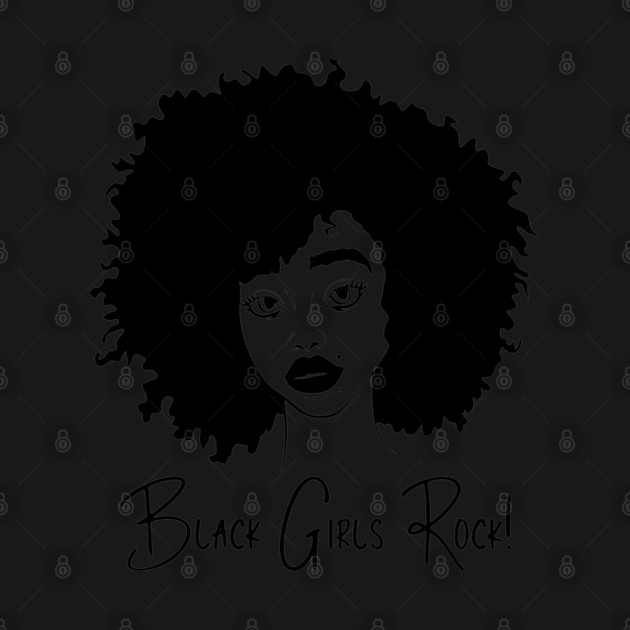 Black Girls Rock, Natural Hair, African American Black Woman by UrbanLifeApparel