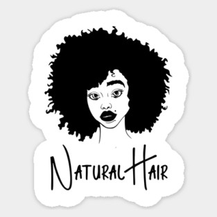 Natural Hair Black Woman, Black Girl, Black History Sticker