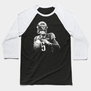 Jayden Daniels Vintage Black Baseball T-Shirt