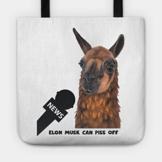 Elon Musk Can Piss Off Tote by Low Life Shirts