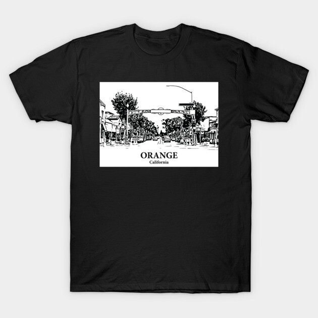 Orange – California T-Shirt by Lakeric