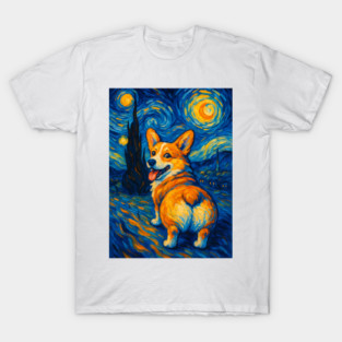 Corgi Starry Night T-Shirt