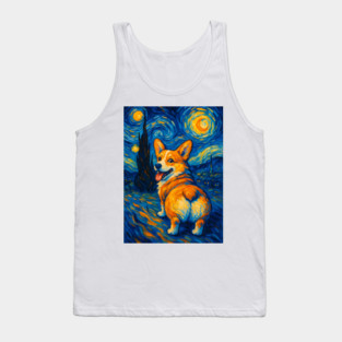 Corgi Starry Night Tank Top
