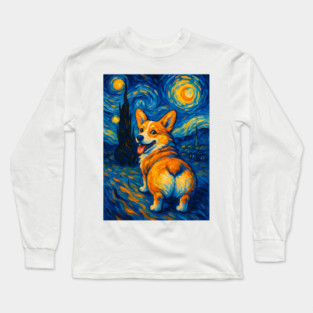 Corgi Starry Night Long Sleeve T-Shirt