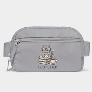 Cat Coffee and Books -  Unique Gift Idea, Best for Christmas, Birthday, Women, Men, Kids, Girls, Mom, Special, Cute, Funny, Library, Reader, Gift, Nerd, Coffee, Literature, Cats and Books Lovers, Fans, Bag