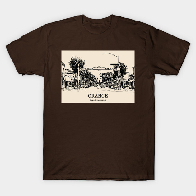 Orange – California T-Shirt by Lakeric