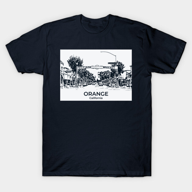 Orange – California T-Shirt by Lakeric