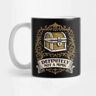 Definitely Not A Mimic Funny Tabletop RPG Mug