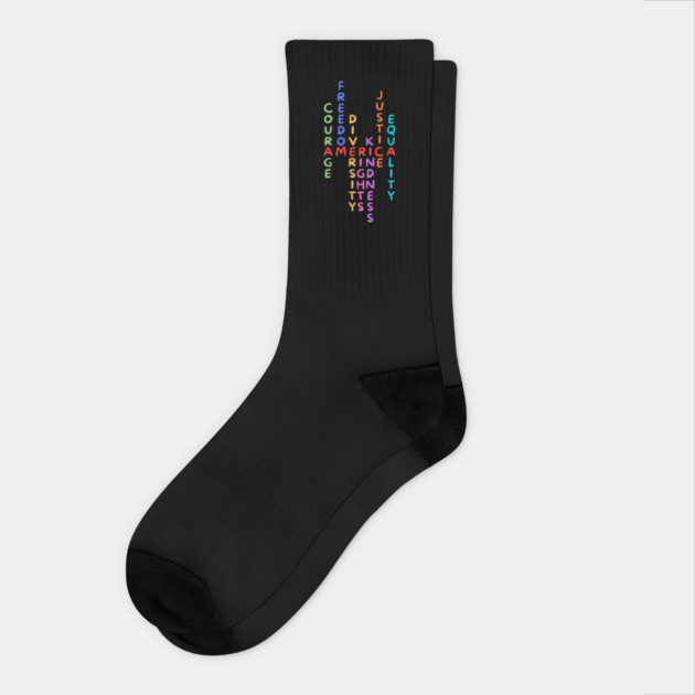 Anti-Trump Resist America Socks by The WYLD Tribe