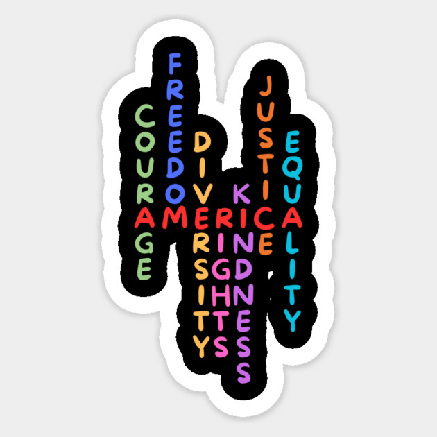 Anti-Trump Resist America Sticker by The WYLD Tribe