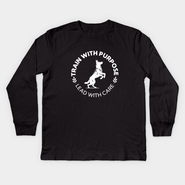 Train With Purpose - Lead With Care Kids Long Sleeve T-Shirt by Nate's Store 1