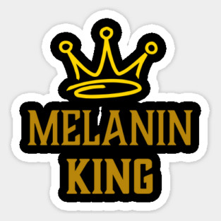 Melanin King, Black Man, African American Black History Sticker