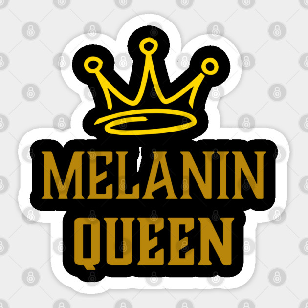 Melanin Queen, Black Woman, African American, Black History Sticker by UrbanLifeApparel