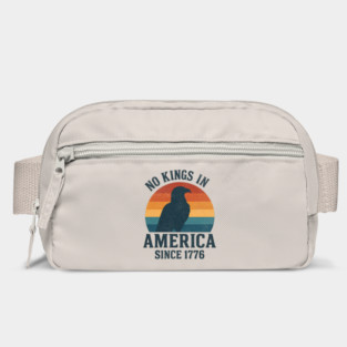 No Kings in America Since 1776 – Retro Sunset Bald Eagle Patriotic Design Bag