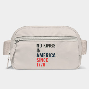 No Kings in America Since 1776 – Minimalist Patriotic Typography Design Bag