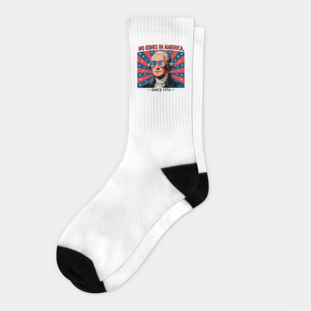 No-kings-in-america Socks by Creatifly Graphic Tees