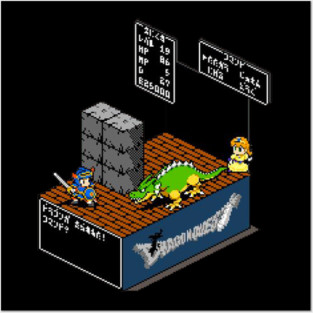 dragon quest pixel Posters and Art