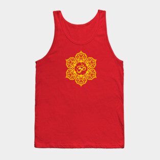 Yellow Lotus Flower Yoga Om Tank Top