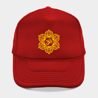 Yellow Lotus Flower Yoga Om Hat