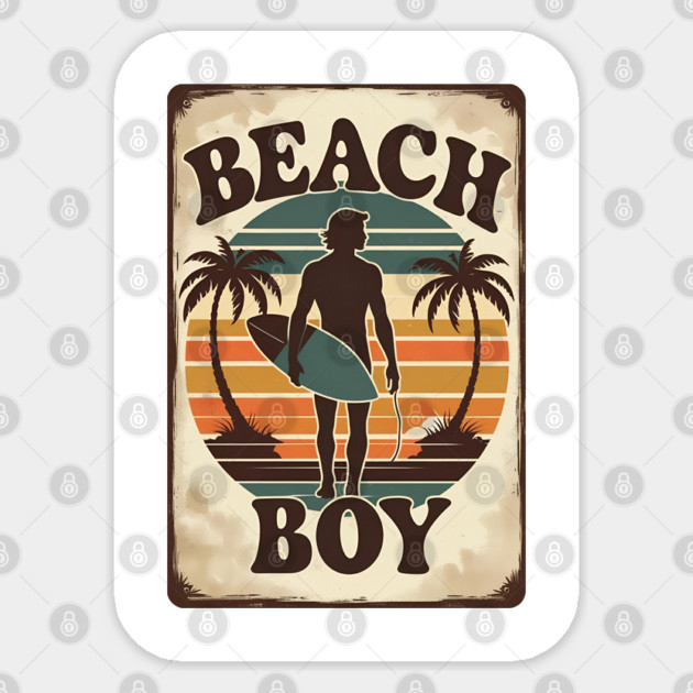Beach Boy Sticker by Ink Lines