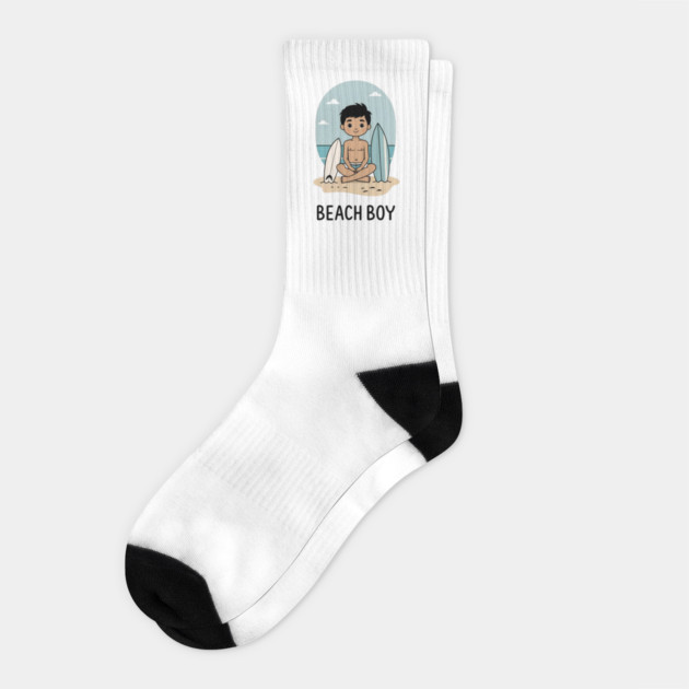 beach boy Socks by Ink Lines