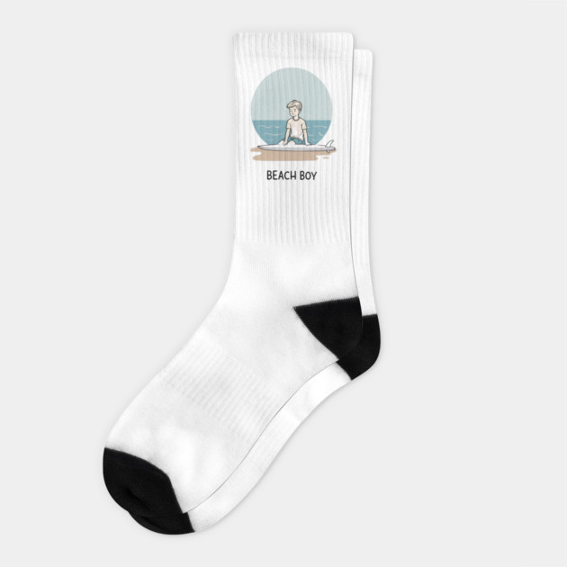 Beach Boy Socks by Ink Lines