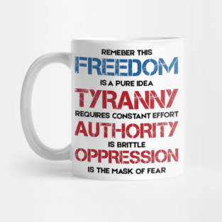 Freedom vs Tyranny – Nemik's Manifesto Mug