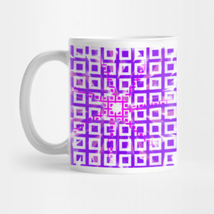 Purple, pink and white squares Mug