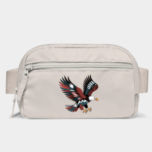 Patriotic Bald Eagle Tattoo Style USA Art Design Bag