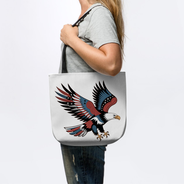 Patriotic American Bald Eagle Tattoo Style Design by BirdsnStuff