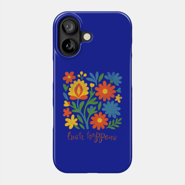 Lush Happens Floral Art – Bold Retro Flower Design Phone Case by DonWillisJrArt