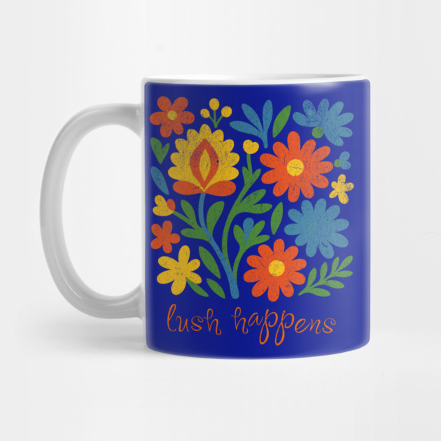 Lush Happens Floral Art – Bold Retro Flower Design by DonWillisJrArt