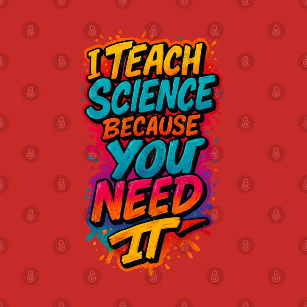 I Teach Science Because You Need It – Bold Graffiti Teacher Shirt by Nerdicate