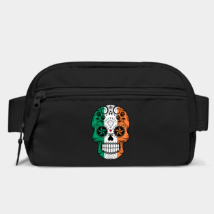 Irish Flag Sugar Skull with Roses Bag