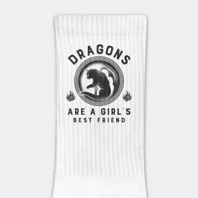 Dragons Are A Girl's Best Friend Dragon Cat Girl Woman Friendship Gift by Groovy Outfits