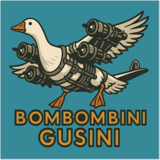 Bombombini Gusini – Italian Brainrot Goose Bomber Posters and Art