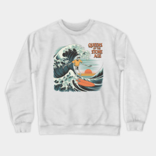 QUEENS OF THE STONE AGE SURFING SKULL Crewneck Sweatshirt