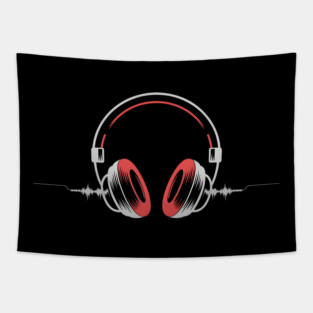 Edm Headphones Music Tapestry
