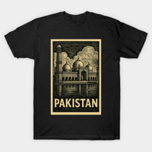 Pakistan Linocut Style T-Shirt