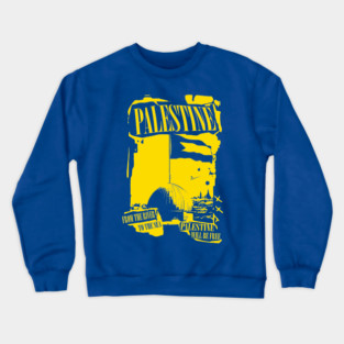 FREE PALESTINE STENCIEL Crewneck Sweatshirt