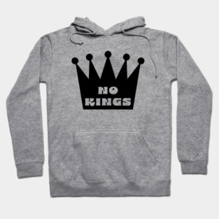 No Kings blk large Hoodie