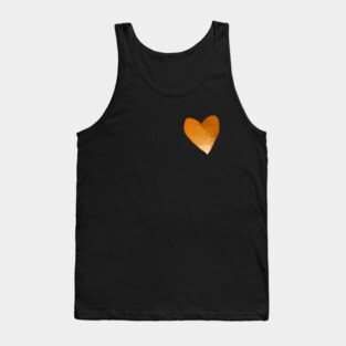 Small Gold Mosaic Valentine Heart Tank Top