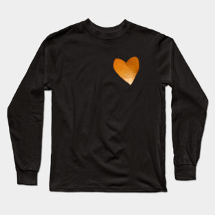 Small Gold Mosaic Valentine Heart Long Sleeve T-Shirt